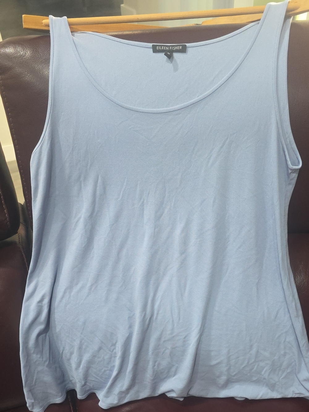 EILEEN FISHER Light Periwinkle Scoop Neck Tank